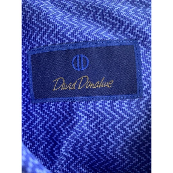 🔥 David Donahue Zigzag Striped Long Sleeve Shirt 🔥sale - Picture 6 of 8